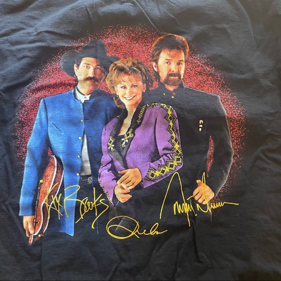 Vintage 90s Reba Brooks Dunn Promo Concert Tour T Shirt size XL - Picture 3 of 3